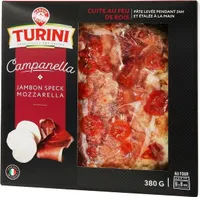 Pizza italienne campanella jambon speck et mozzarella