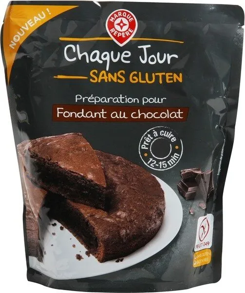 Préparation pour fondant au chocolat sans gluten