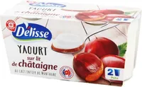 Yaourts gourmands au lait entier sur lit de châtaigne