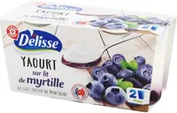 Yaourts gourmands au lait entier sur lit de myrtille