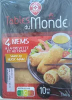 4 nems à la crevette et au crabe
