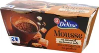 Mousse au caramel au beurre salé sur croustillant praliné