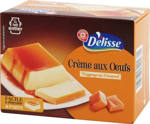 Crème aux oeufs sur lit de caramel