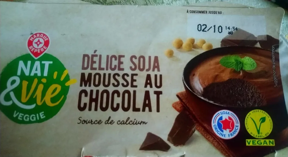 Délice soja mousse au chocolat