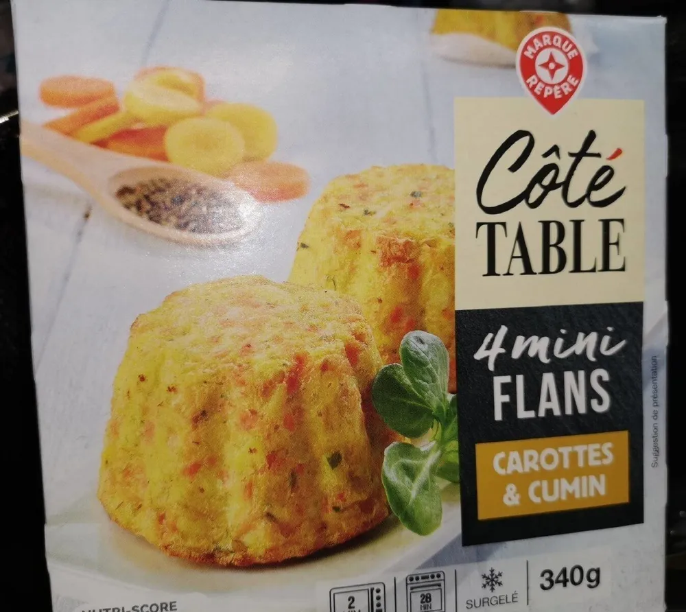 Mini flans carotte cumin