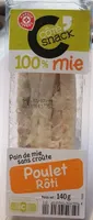 Pain de mie sans croûte poulet rôti