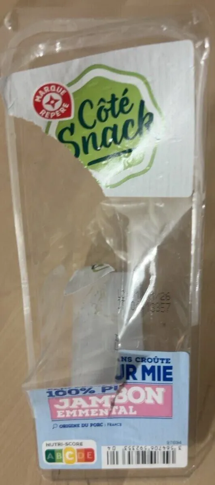 Sandwich jambon emmental 100% mie