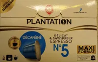 Délicat et savoureux expresso no 5 decafeine