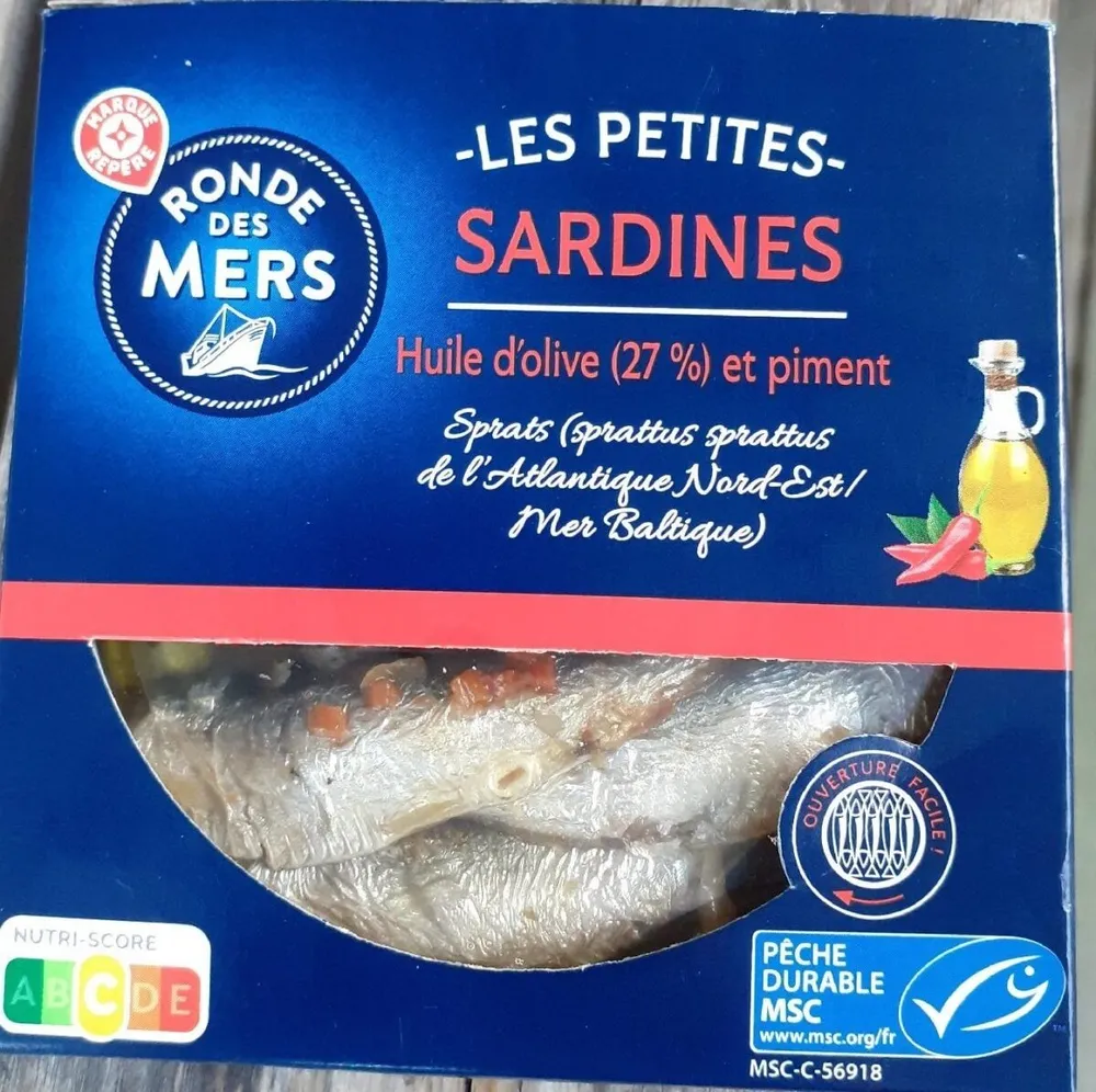 Les petites sardines (huile d'olive 27%  et piment
