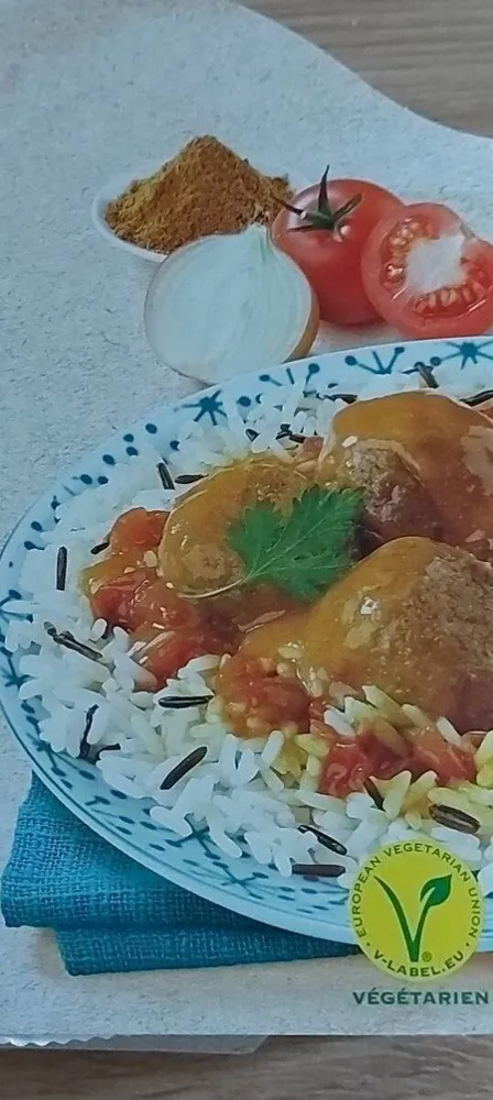 Falafels sauce curry