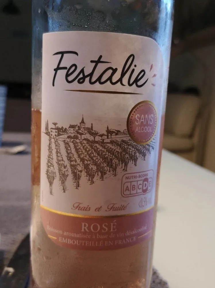 Vin rosé sans alcool