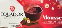 Mousse au chocolat noir sur croustillant au praliné