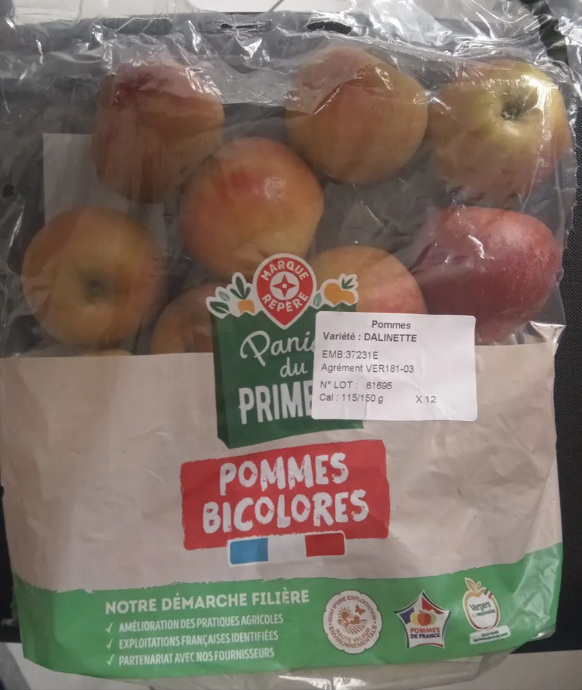 Pommes bicolores
