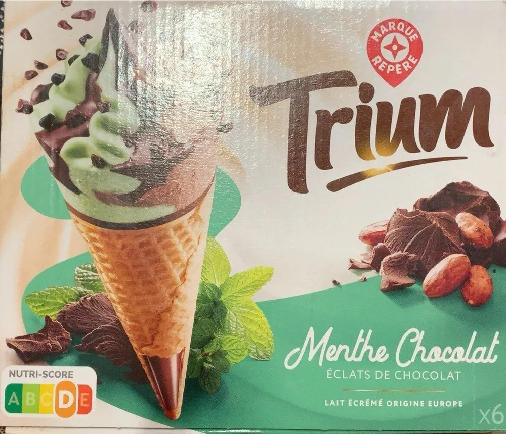 6 cônes Menthe chocolat