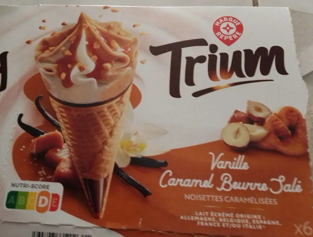 Cônes vanille caramel beurre salé