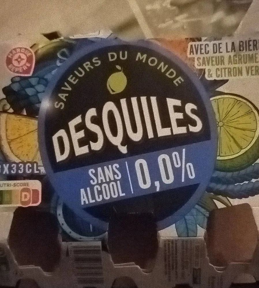 Desquiles saveur agrumes et citron vert sans alcool