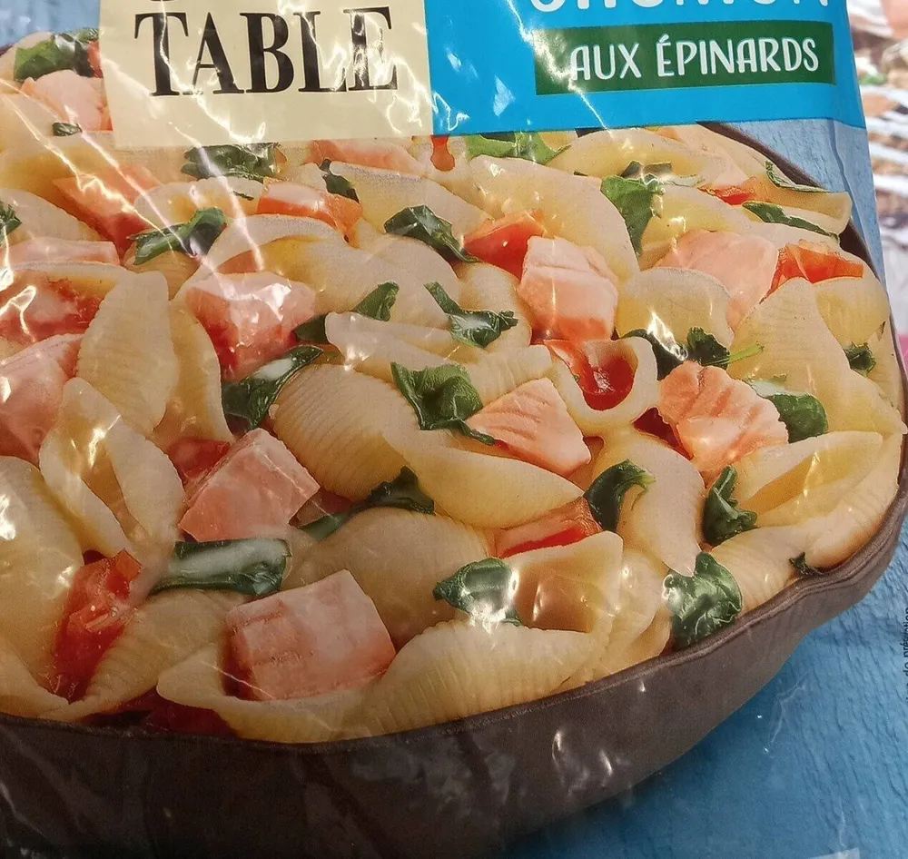 Pâtes saumon aux épinards
