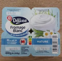 Fromage blanc au lait demi écrémé nature