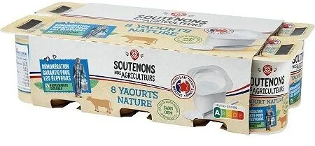 Yaourt nature Soutenons nos Agriculteurs 8 × 125 g