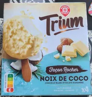 Glace façon rocher noix de coco