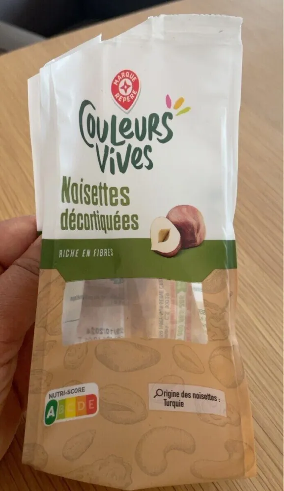 Noisettes décortiquées