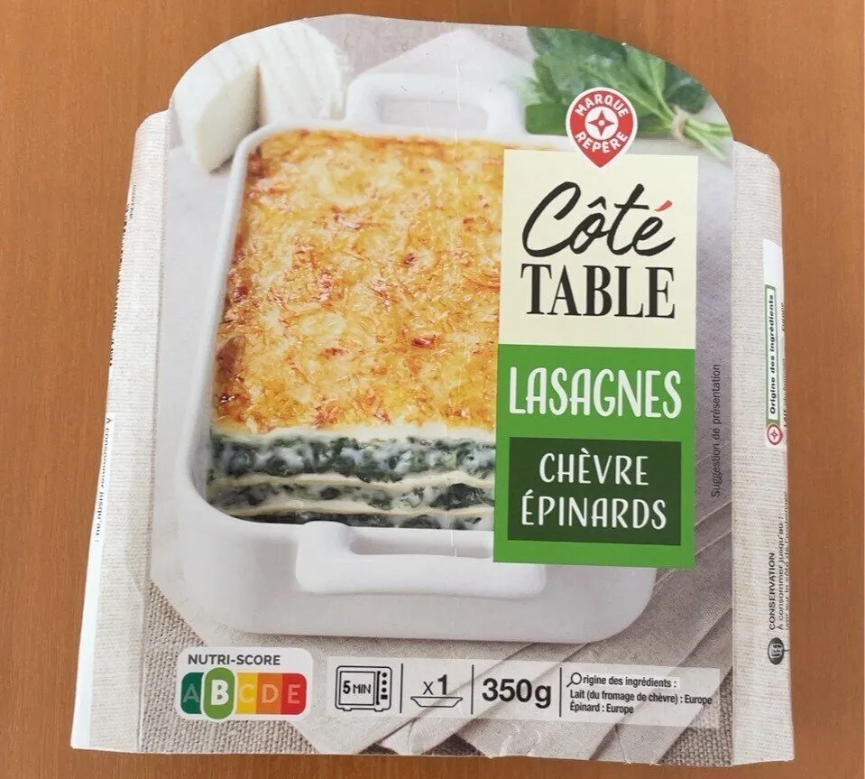 Lasagnes chèvre épinards