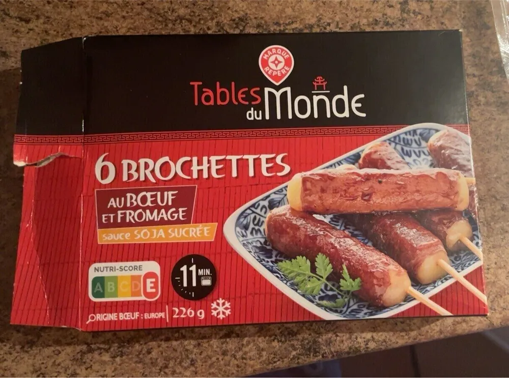 Brochettes boeuf fromage