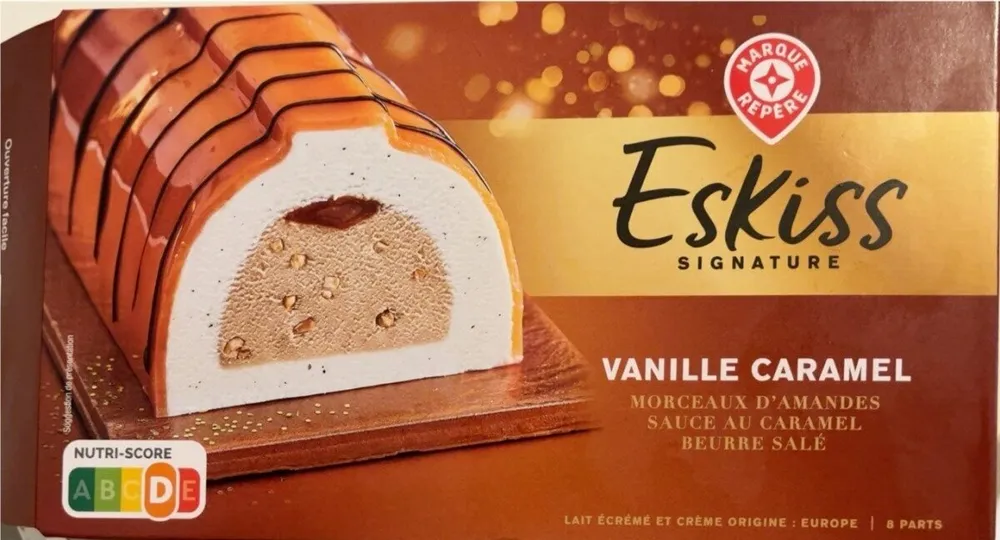 Bûche glacée Vanille Caramel