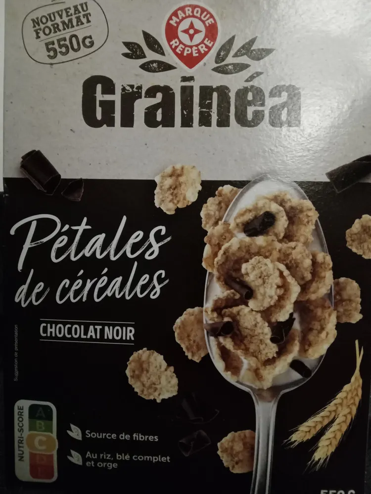 Pétales de céréales chocolat noir