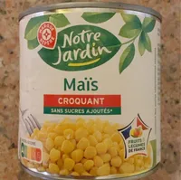 Mais croquant sans sucres ajoutés
