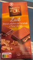 Tablette chocolat lait biscuit pepite de caramel
