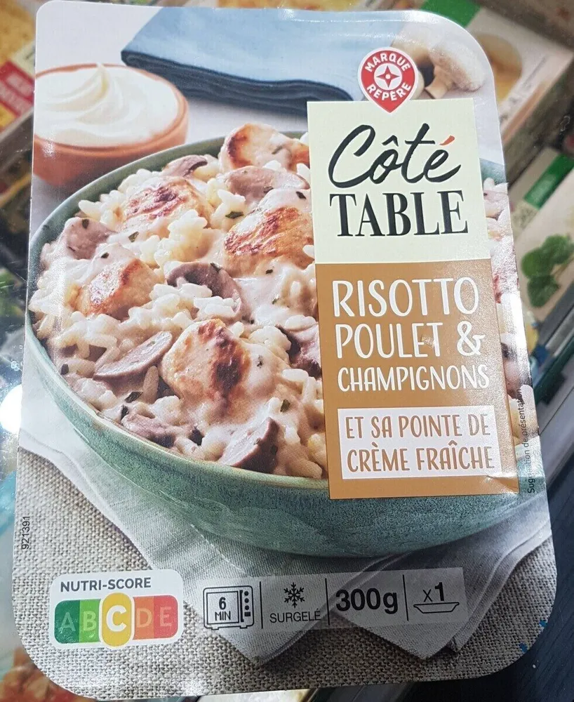 Risotto poulet et champignons