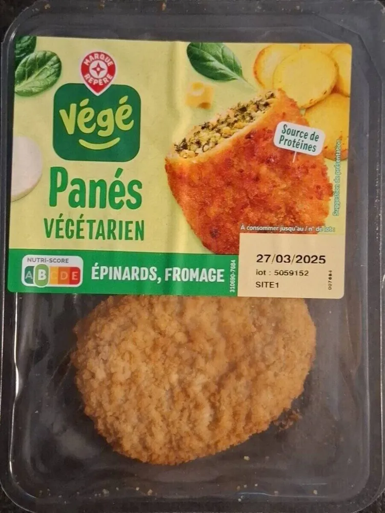 Panés VÉGÉTARIEN ÉPINARDS, FROMAGE
