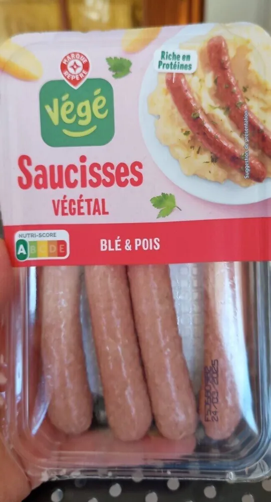 Saucisses VÉGÉTAL BLÉ & POIS