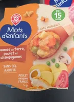 Pommes de terre, poulet et champignons