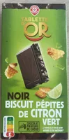 Noir biscuit pépites de citron vert