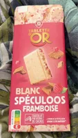 Chocolat blanc spéculoos framboise