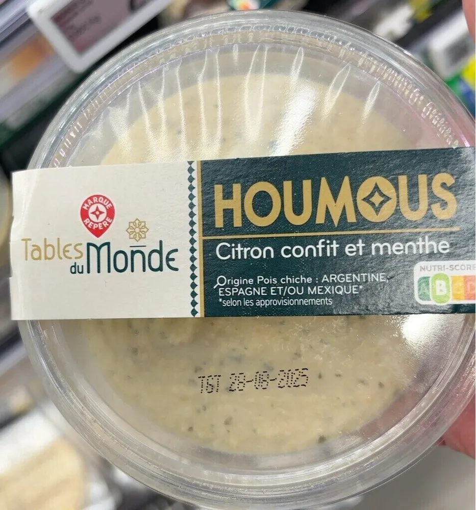Houmous citron confit et menthe