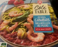Petites gambas tagliatelles pesto