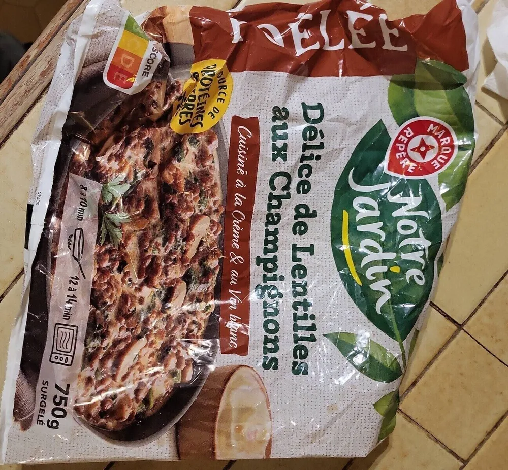 Délice de lentilles aux champignons