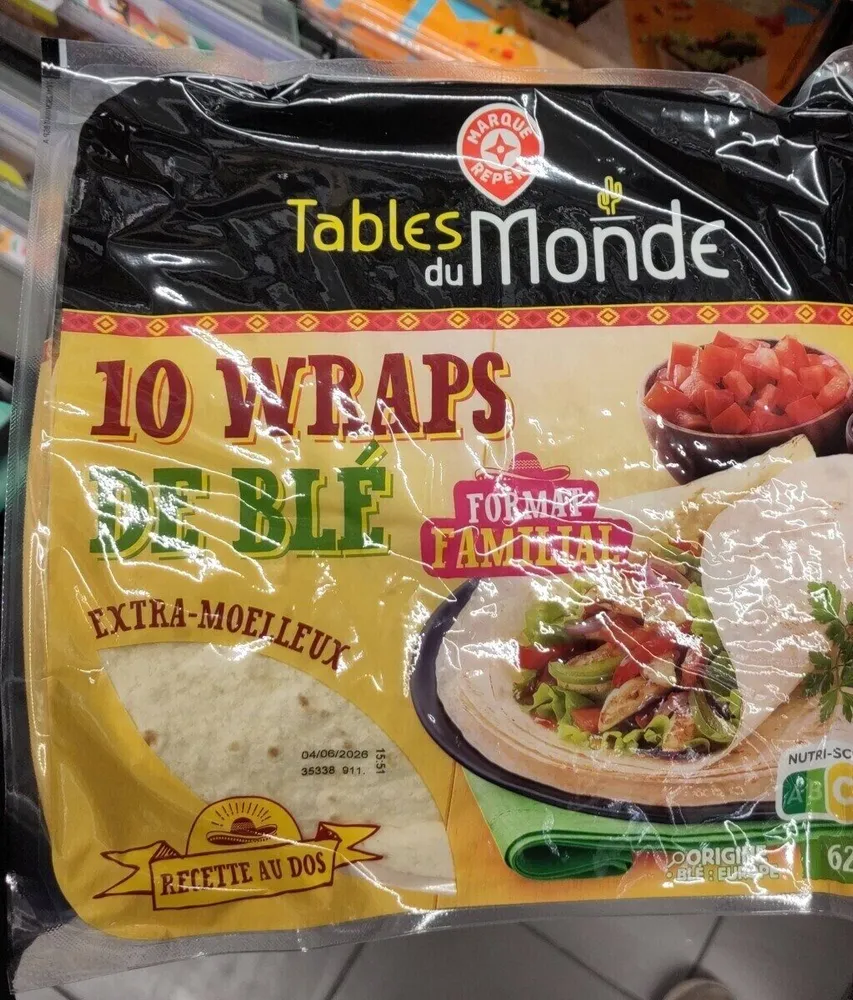 10 wraps de blé