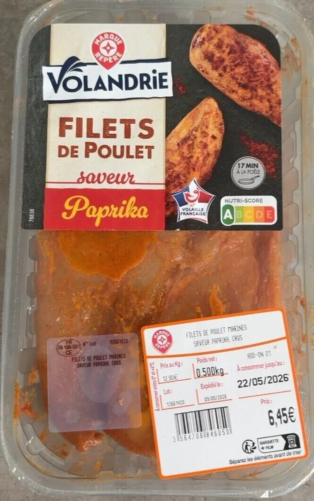 Filets de poulet saveur paprika