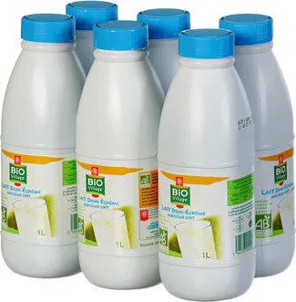Lait demi-écrémé bio bouteille
