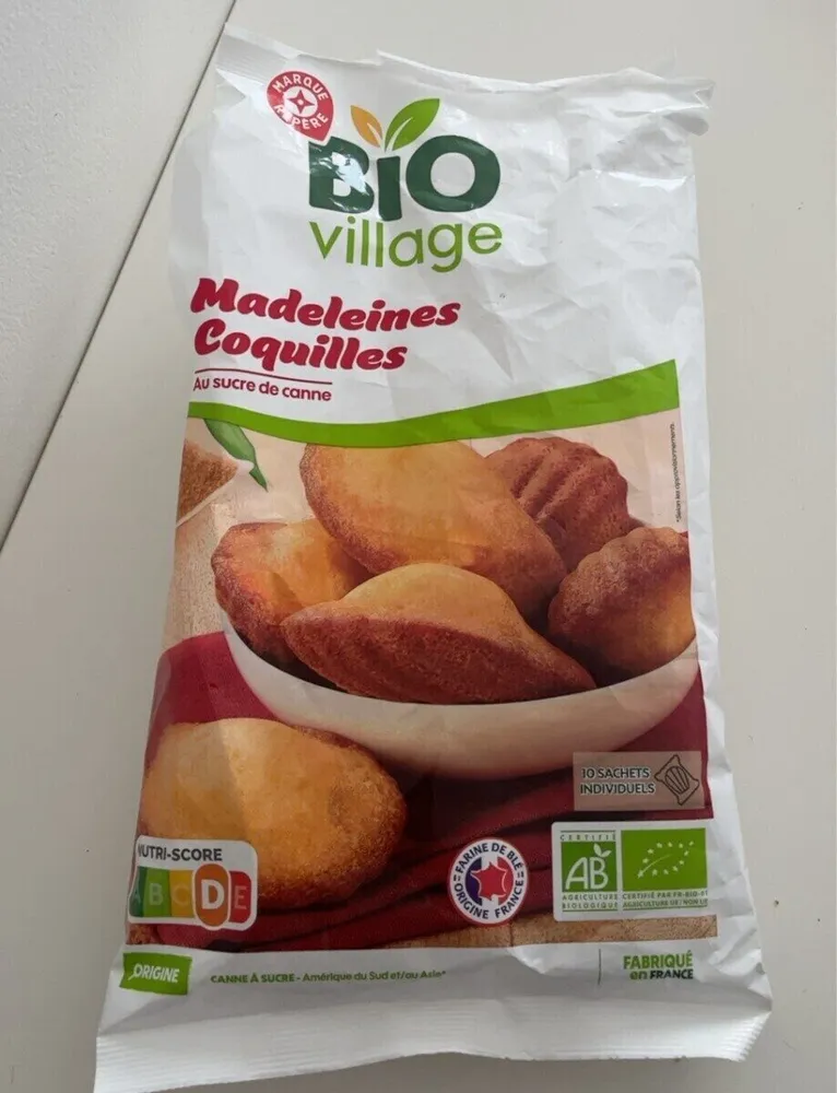 Madeleines coquilles au sucre de canne