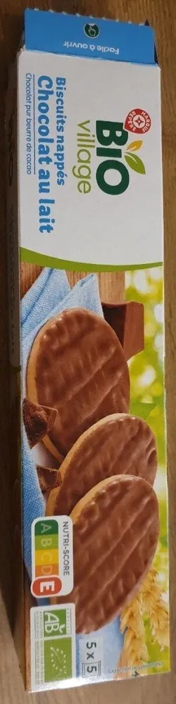 Biscuit nappé chocolat au lait bio