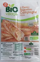 Demi-baguettes de campagne précuites x 2