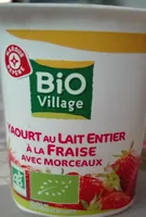 YAOURT AU LAIT ENTIER À LA FRAISE AVEC MORCEAUX