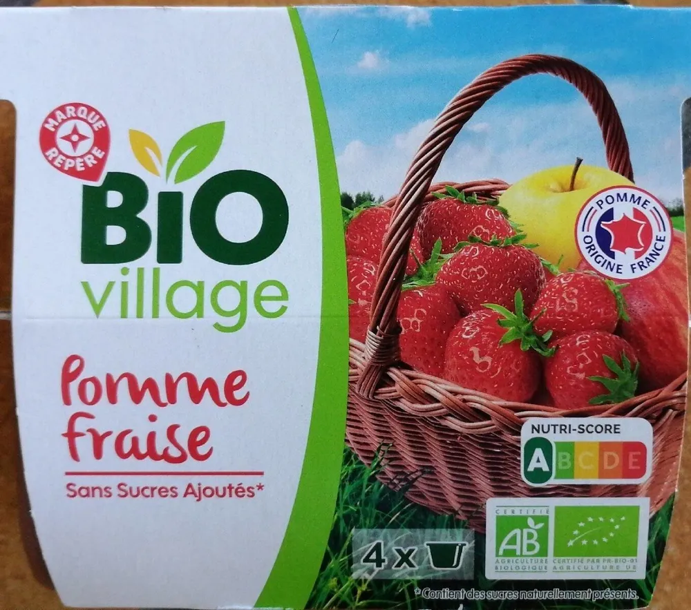 Compote pomme fraises