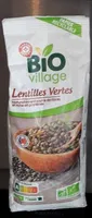 Lentilles vertes Bio - 500 g - Bio Village