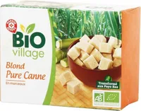 Sucre blond pure canne en morceaux bio